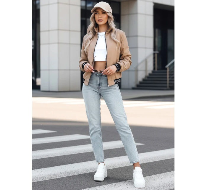 HERA FashionStreet béžový dámsky bomber TY3764 HERA FashionStreet béžový dámsky bomber TY3764