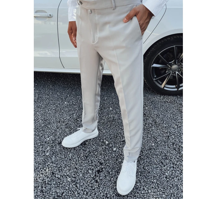 Pánské elegantní kalhoty světle šedé Dstreet model 21975902 - FashionStreet