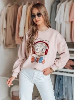 Dámska mikina s potlačou LALA VIBE pink FashionStreet BY1505