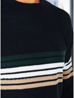 Pánský pruhovaný tmavě modrý svetr model 21994027 - Dstreet