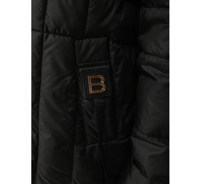 Dámska prešívaná bunda s kapucňou čierna FashionStreet TY5591