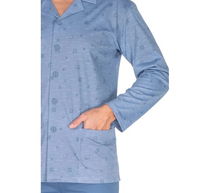 Pánske pyžamo 444 svetlo modrá plus - REGINA Pánske pyžamo 444 svetlo modrá plus - REGINA