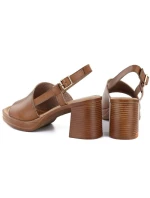 Sandały damskie na brązowe model 22034137 - Potocki Sandały damskie na brązowe model 22034137 - Potocki