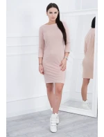 Klasické šaty tmavo púdrovo ružové