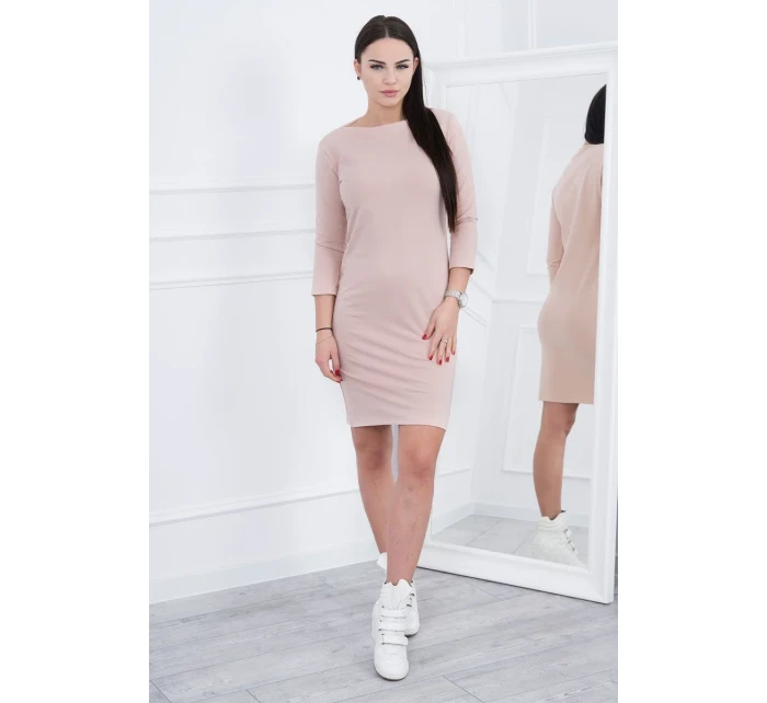 Klasické šaty tmavo púdrovo ružové