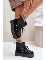 Sněhule S Na Platformě Černé model 21676673 - Boto