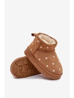 Dětské sněhule zdobené květinami Camel model 21786800 - Boto