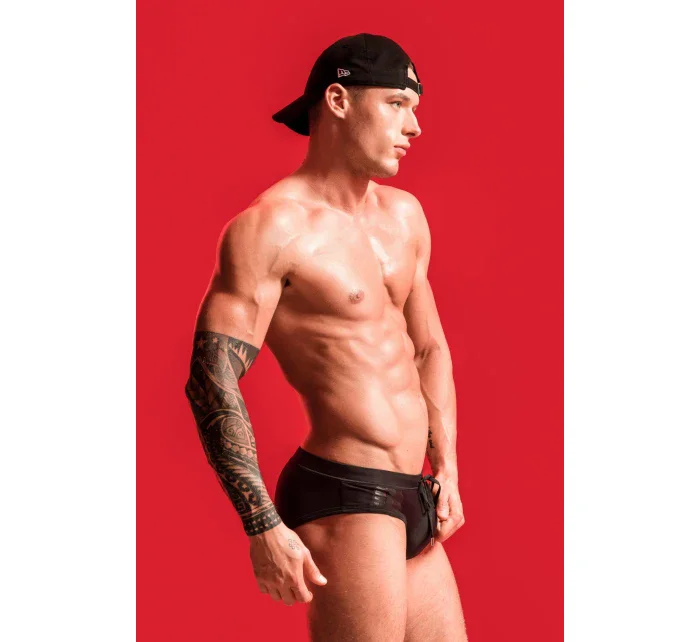 Čierne plavky Aero (Push-up vrecko) - Alpha Male