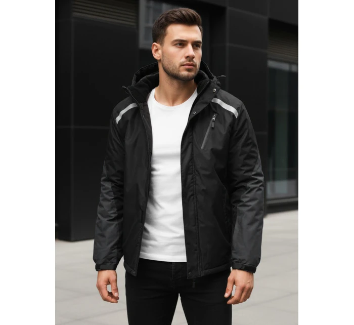 Pánská lyžařská bunda černá model 21995675 - Dstreet Pánská lyžařská bunda černá model 21995675 - Dstreet