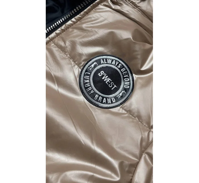 Béžová dámská bunda s odepínací kapucí model 17647888 - S'WEST Béžová dámská bunda s odepínací kapucí model 17647888 - S'WEST