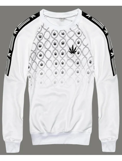 Biela pánska mikina s potlačou (8B1108-1) Biela pánska mikina s potlačou (8B1108-1)