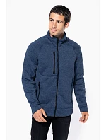 K Pánská melanžová pletená fleecová bunda 20. light royal blue melange model 22423046 - Kariban