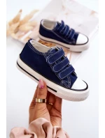 Dziecięce Trampki Na Rzepy Granatowe Bernie