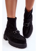 Dámské semišové kozačky  Černe model 21602464 - Boto