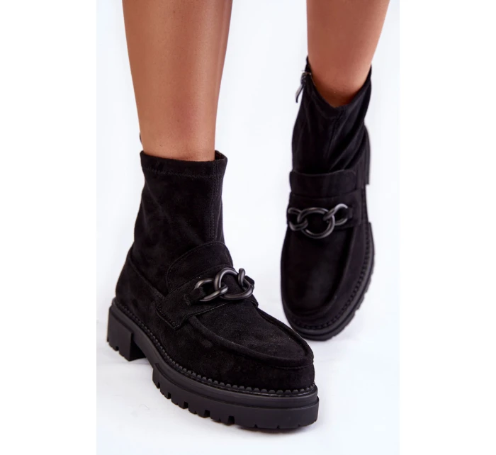 Dámské semišové kozačky  Černe model 21602464 - Boto