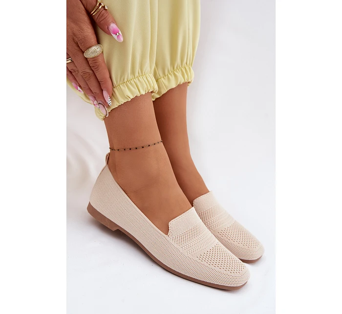 Dámské látkové mokasíny světle béžové Dorielle