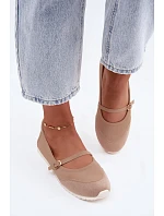 Športové baleríny s opaskom Beige Charmy