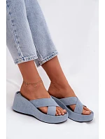 Dámske semišové ponožky G517 modré - Joalice Paris