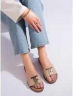 Trendy dámske nazúvaky hnedé bez podpätku Trendy dámske nazúvaky hnedé bez podpätku