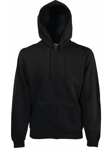 Fruit of the Loom Classic Hooded Sweat Jacket Mikina s kapucňou 16.2062 čierna Fruit of the Loom Classic Hooded Sweat Jacket Mikina s kapucňou 16.2062 čierna