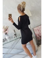 Šaty s potlačou lásky čiernej