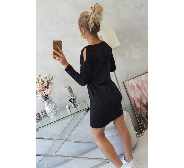 Šaty s potlačou lásky čiernej