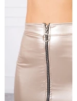 Dvojvrstvová sukňa s expresnou béžovou farbou Dvojvrstvová sukňa s expresnou béžovou farbou