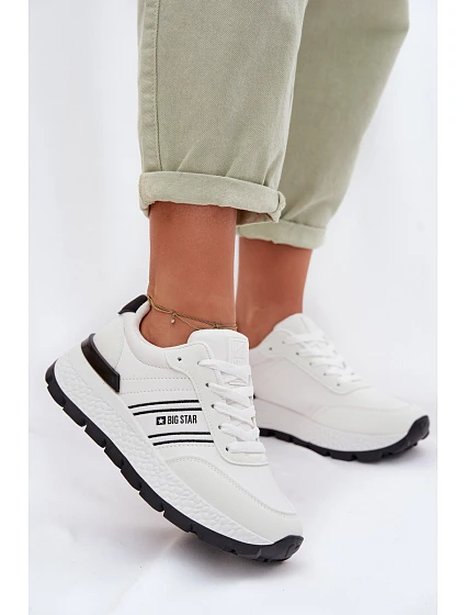 Dámské tenisky na platformě Big Star TT274882 Hi-Poly System Bílé Dámské tenisky na platformě Big Star TT274882 Hi-Poly System Bílé