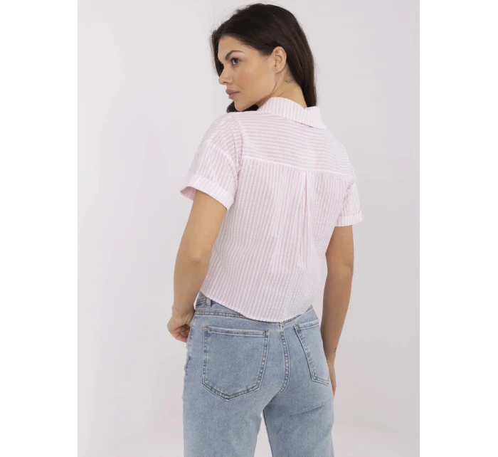 Koszula NM KS biało różowy model 21057782 - FPrice Koszula NM KS biało różowy model 21057782 - FPrice