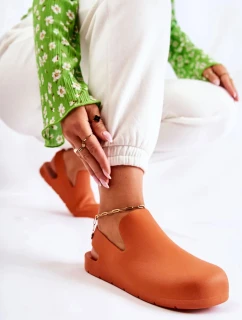 Módne gumové dreváky oranžové Meriko