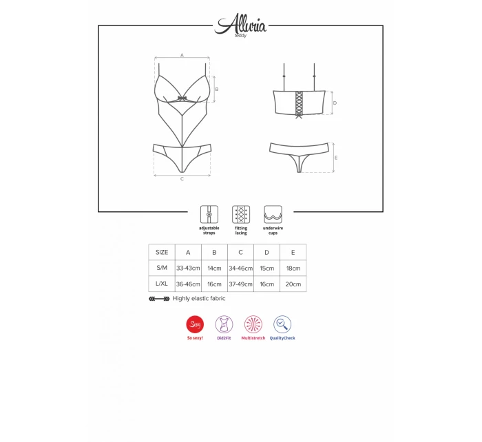 Body Alluria teddy - Obsessive Body Alluria teddy - Obsessive