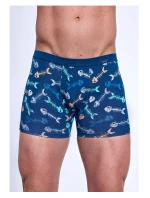 Pánské boxerky Tattoo  Tmavě modrá vzor  model 21857552 - Cornette