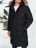 Pánska prešívaná zimná bunda čierna TX5074