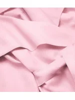 Minimalistický dámsky kabát v púdrovo ružovej farbe (747ART) Minimalistický dámsky kabát v púdrovo ružovej farbe (747ART)