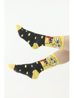 Veselé ponožky Face žlté