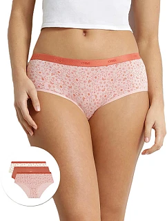 Dámske bavlnené nohavičky 3 ks DIM LES POCKETS COTTON BOXER 3x - DIM - off white