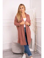 Sveter s netopierími rukávmi tmavo ružový