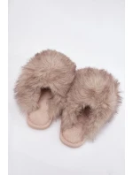 Kožešinové dámské pantofle béžové Iseline