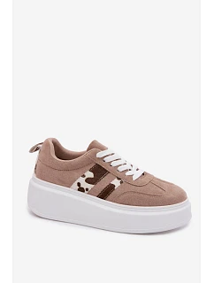 Dámské Tenisky na Masivní Platformě s  Béžové model 22122883 - Boto
