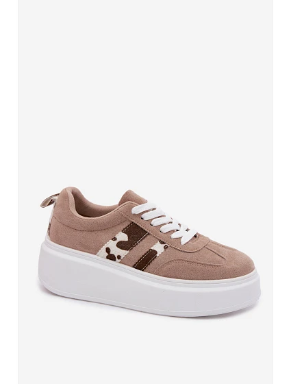 Dámské Tenisky na Masivní Platformě s  Béžové model 22122883 - Boto