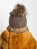 Czapka AT CZ model 19762870 jasny brązowy - FPrice