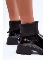 Dámské lesklé boty s černé model 20017259 - Kesi Dámské lesklé boty s černé model 20017259 - Kesi