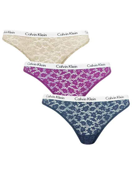 Dámske brazílske čipky Carousel 3Pack QD3925E-6Q2 - Calvin Klein Dámske brazílske čipky Carousel 3Pack QD3925E-6Q2 - Calvin Klein