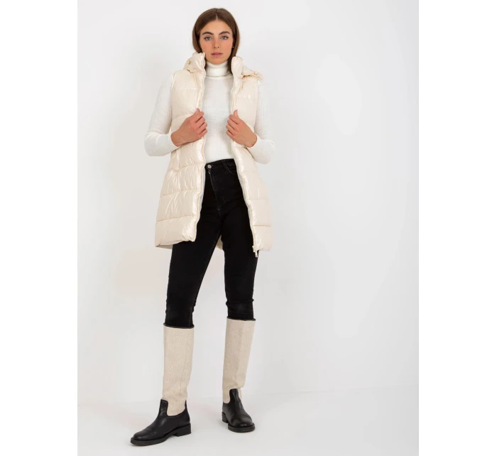 Dámská vesta NM KZ D2 model 19062140 ecru - FPrice Dámská vesta NM KZ D2 model 19062140 ecru - FPrice