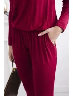 Kombinéza z viskózy 1065 bordová - Koucla Kombinéza z viskózy 1065 bordová - Koucla