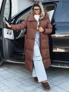 Dámsky prešívaný kabát CLOUTIQUE hnedý FashionStreet TY5462