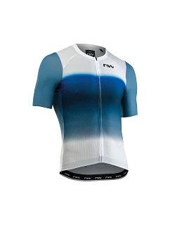 Cyklistické tričko NORTHWAVE Blade Air Jersey S/S, bielo-modré