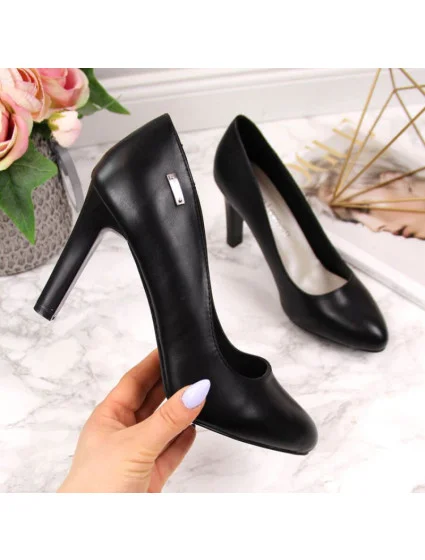 Dámské černé lodičky na podpatku W - Sergio Leone