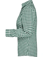 JN 616 Popelínová kostkovaná halenka s dl. rukávem model 22487327 forest green/white - Daiber JN 616 Popelínová kostkovaná halenka s dl. rukávem model 22487327 forest green/white - Daiber