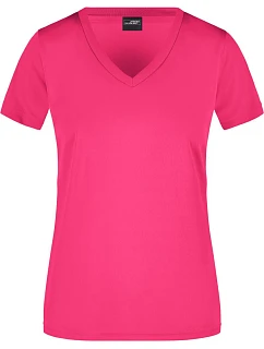JN Dámské sportovní tričko s výstřihem do V 02.0 pink model 22489176 - Daiber
